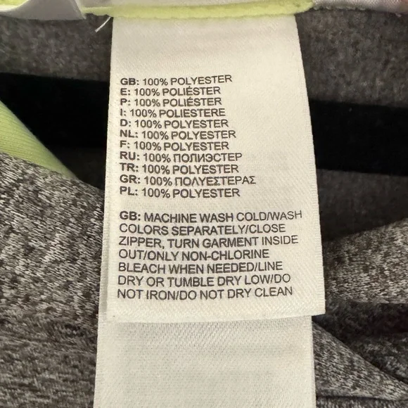 North Face Women’s Gray Neon Colorful Logo Pullover Hoodie Size Large - Picture 5 of 5